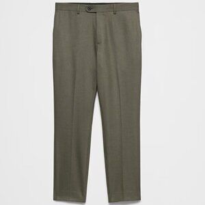 Banana Republic Tailored-Fit Sharkskin Sage Green Suit Trouser, 30Wx30L, EUC